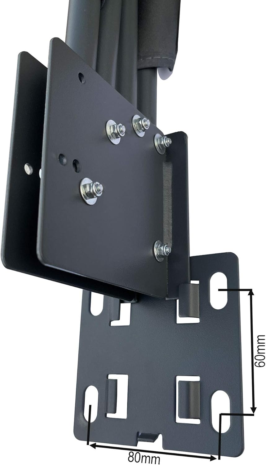 QUICK STAR 2 Stück Sichtschutz Fächer 140x140cm Anthrazit Easy Mount Wandplatte Balkon Trennwand Win