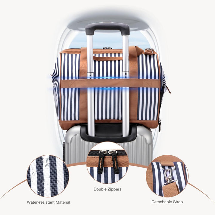 Lekesky Mittelgross Reisetasche Weekender Damen mit Schuhfach, Grosses Öffnungsdesign, 45L Reisetasc