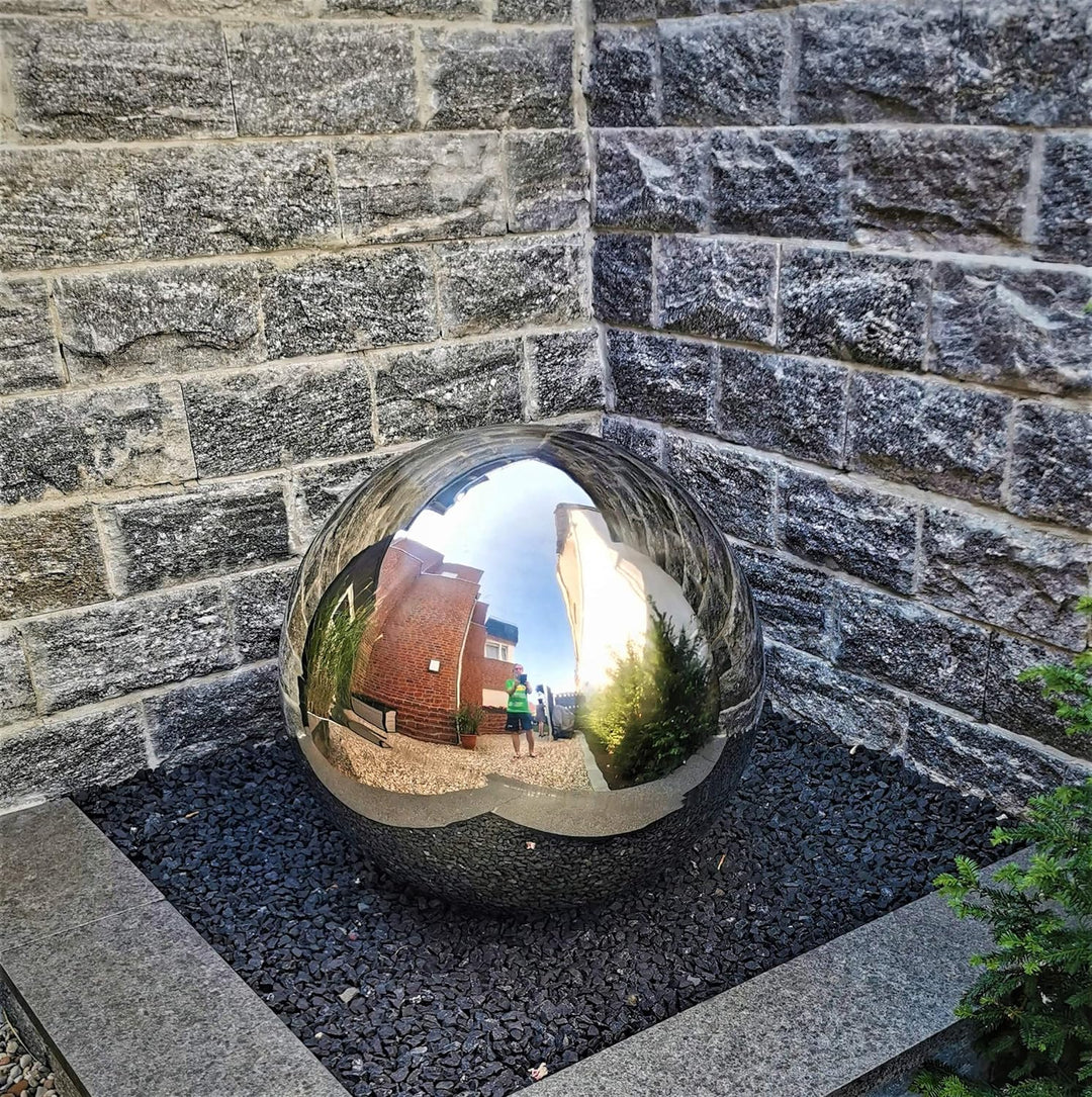 Jürgen Bocker Garten-Ambiente Dekokugel aus Edelstahl 35 cm poliert Dekorationskugel Edelstahlkugel