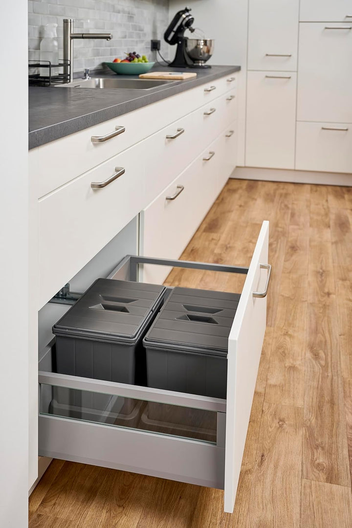 Aspira Home Müllomatic 2 x MODUL 1 MINI | Einbau Mülleimer für Schublade und Unterschrank, modulares