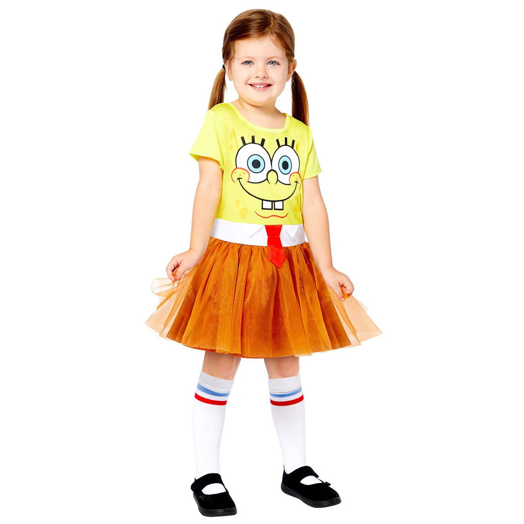 Amscan - Kinderkostüm Spongebob Schwammkopf, Kleid und Socken, Serie, Karneval, Motto-Party 110, 110