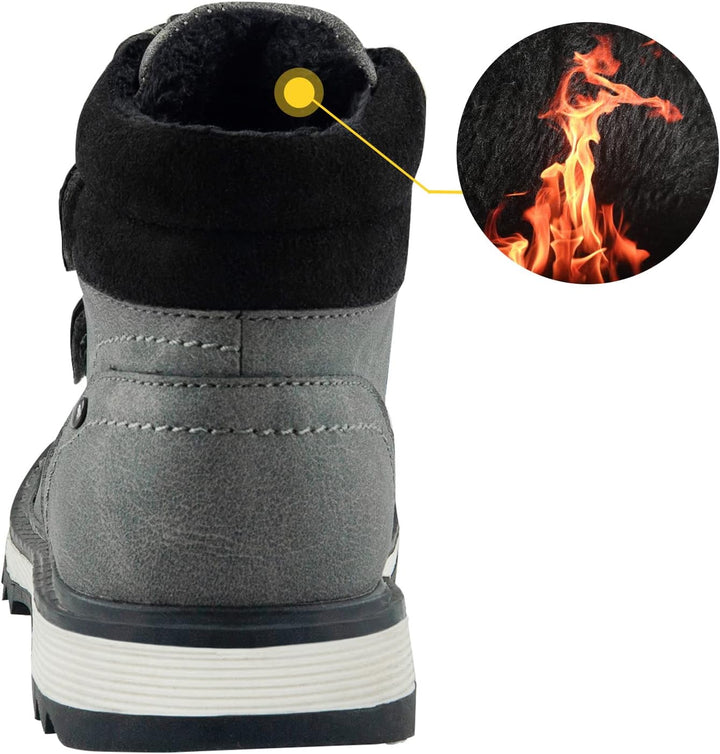 TZJS Unisex Kinder Klassische Stiefel Jungen Mädchen Baby Winterstiefel Mit Klettverschluss Wasserdi