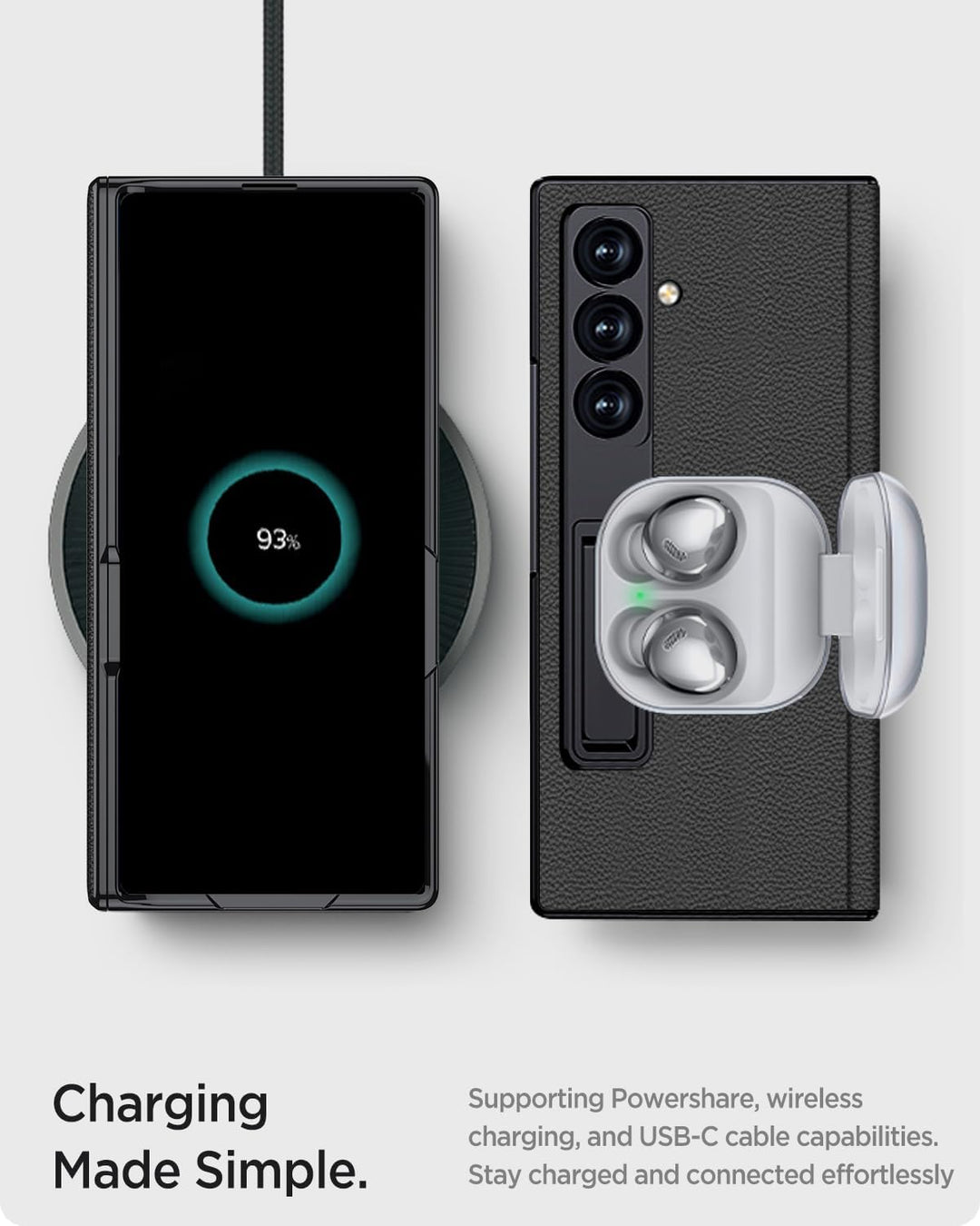 Miimall Privacy Case Kompatibel mit Samsung Galaxy Z Fold 7 Hülle Anti-SPY Displayschutz+Scharniersc