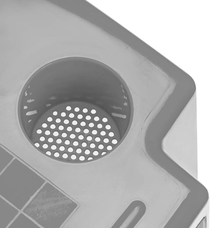 botle Gartentisch Strandtisch Grau Pooltisch aus Kunststoff gemütlich leicht Schirmloch Bis zu 35mm