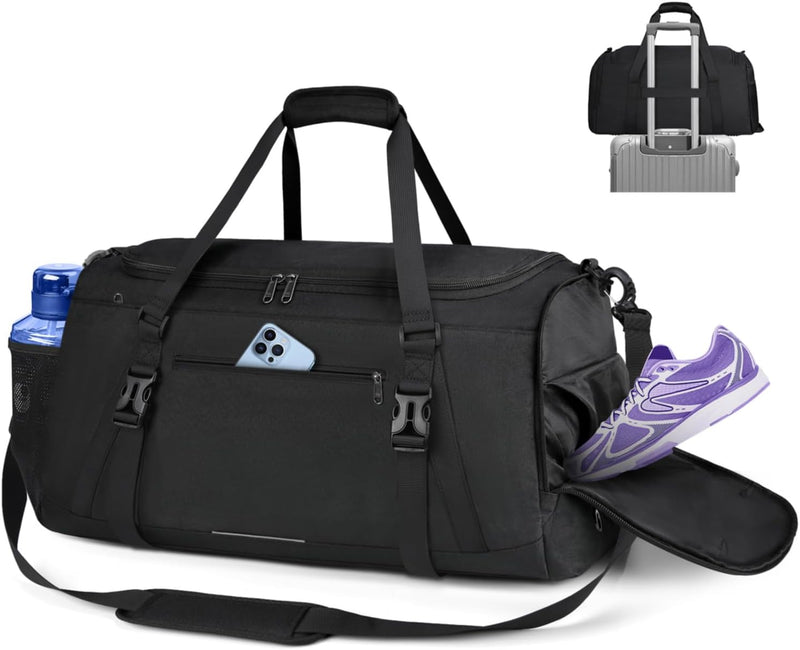 RAINSMORE Sporttasche Herren Damen Reisetasche Gross 40L Wasserdicht mit Schuhfach Nassfach Weekende