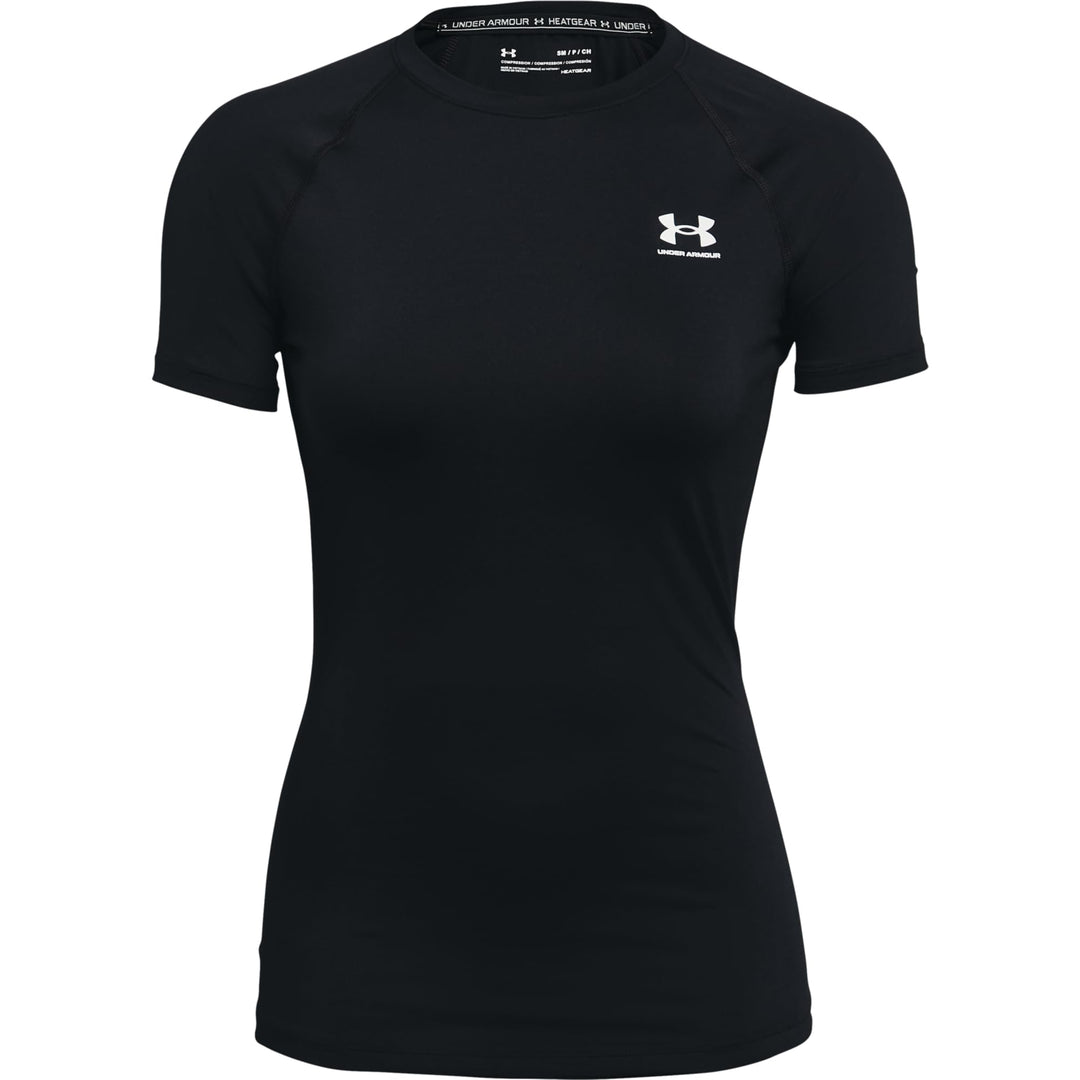 Under Armour Damen HeatGear Compression Short-Sleeve T-Shirt, Schwarz