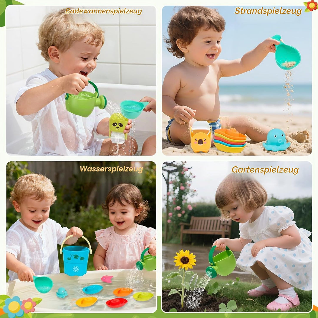 Badewannenspielzeug Badespielzeug Baby ab 1 2 3 4 Jahr - Wasserspielzeug Badewannen Spielzeug Kinder