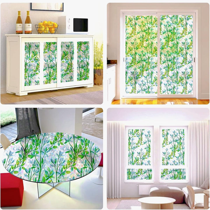 Cinbee 3D Fensterfolie Selbsthaftend Regenbogen Folie Fenster Blickdicht Dekorfolie Bunt (Transparen