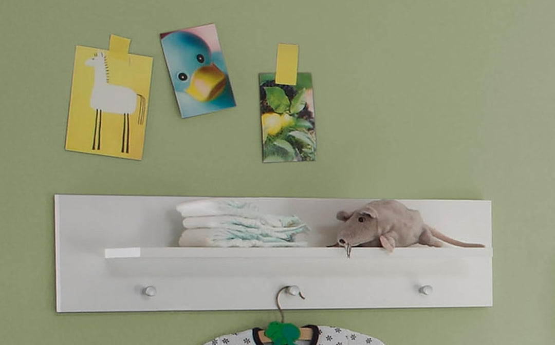 trendteam smart living - Wandboard Wandgarderobe - Babyzimmer - Olivia - Aufbaumass (BxHxT) 75 x 20