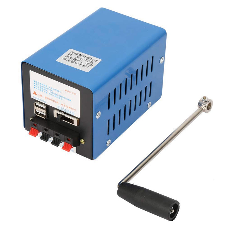 Kurbelgeneratoren Handkurbel-Generator 20W 2000 U/min Tragbarer USB Ladenotfall-Dynamotor für Outdoo