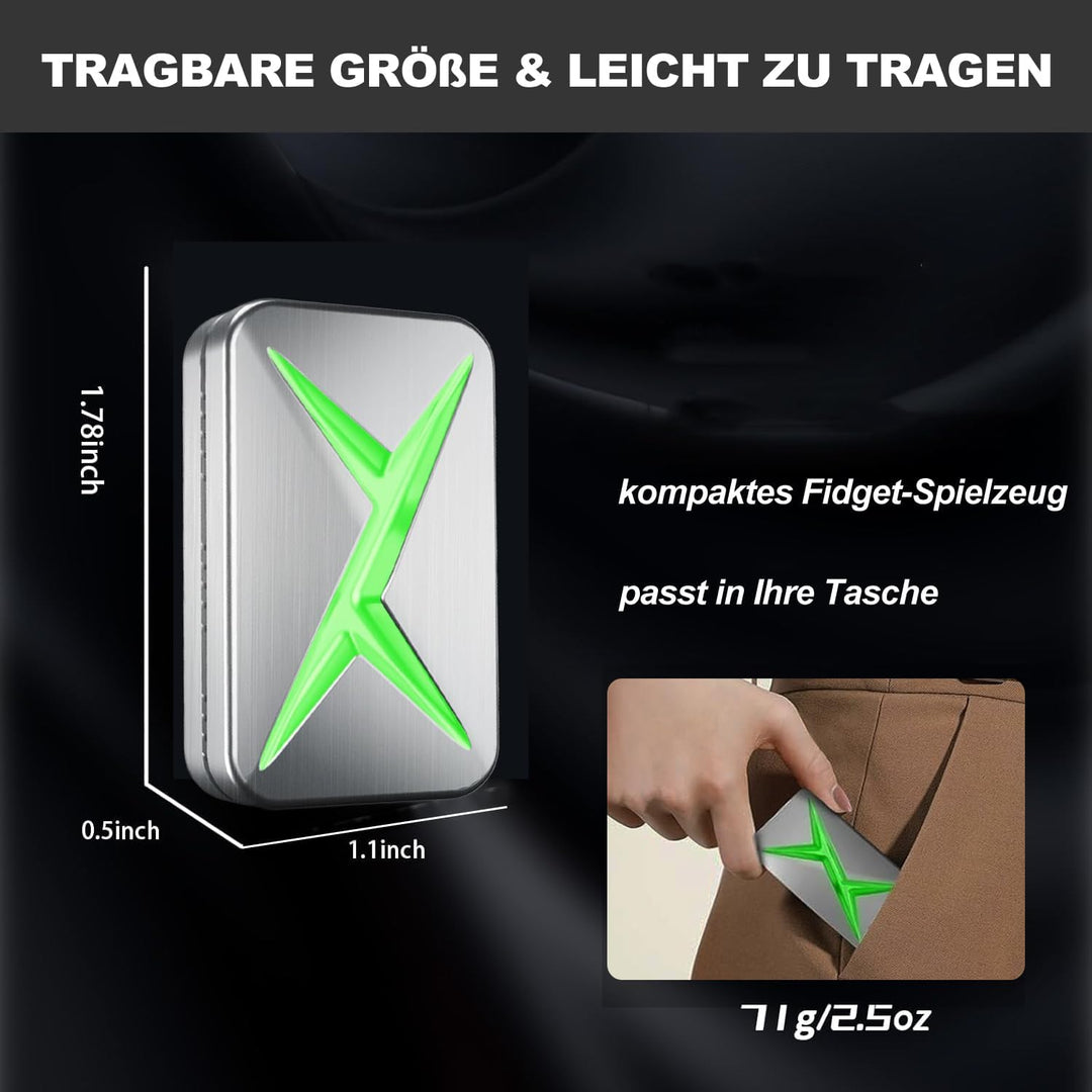 Vitoki Metall-Fidget-Slider für Erwachsene, magnetisches Fidget-Spielzeug mit All-Slide zur Linderun