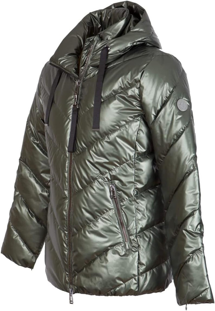 Green Goose Damen Kapuzenjacke 21447711 Diagonalstepp Whiskey Fb 225 40 Grün, 40 Grün