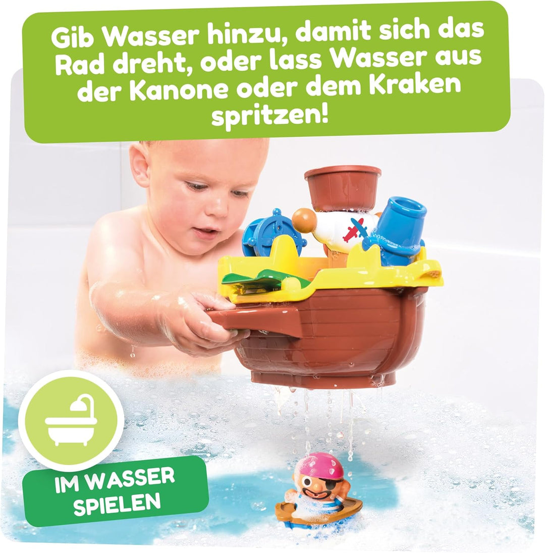 TOMY Toomies Pirate Bath Baby Bath Toy, Shower Baby Toy for Water Play in the Bath, Kids Bath Toy Su