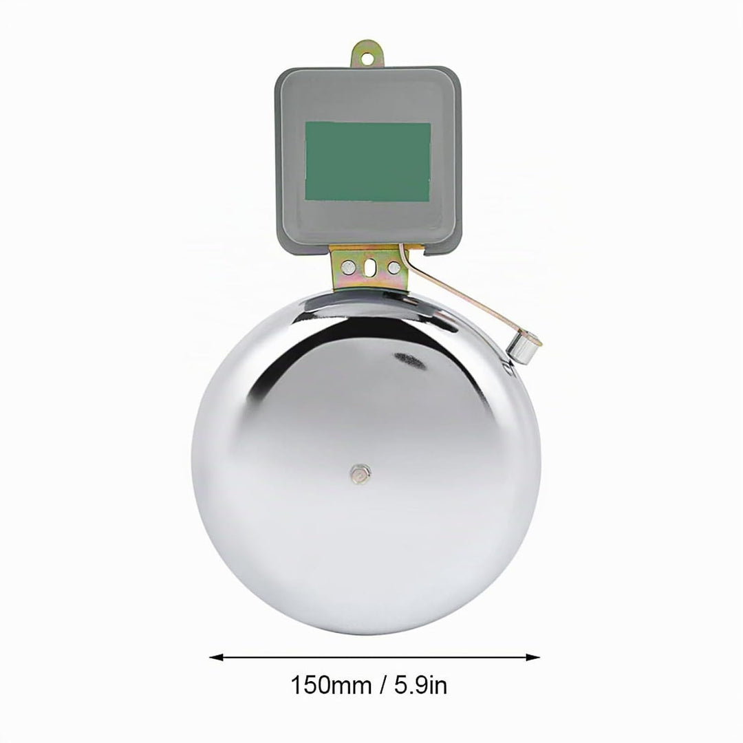 Fafeicy Klassische Türklingel Laut 150 mm AC 220V Funkenfreie Glocken Rostfreiem Stahl Kabelgebunden