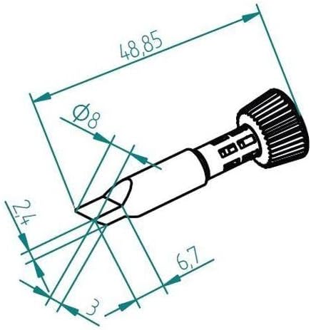 ERSA i-Tip ERSADUR Dauerlötspitze Wick-Tip gerade 8,0 mm Lötspitzenbreite mit ERSADUR-LF Beschichtun
