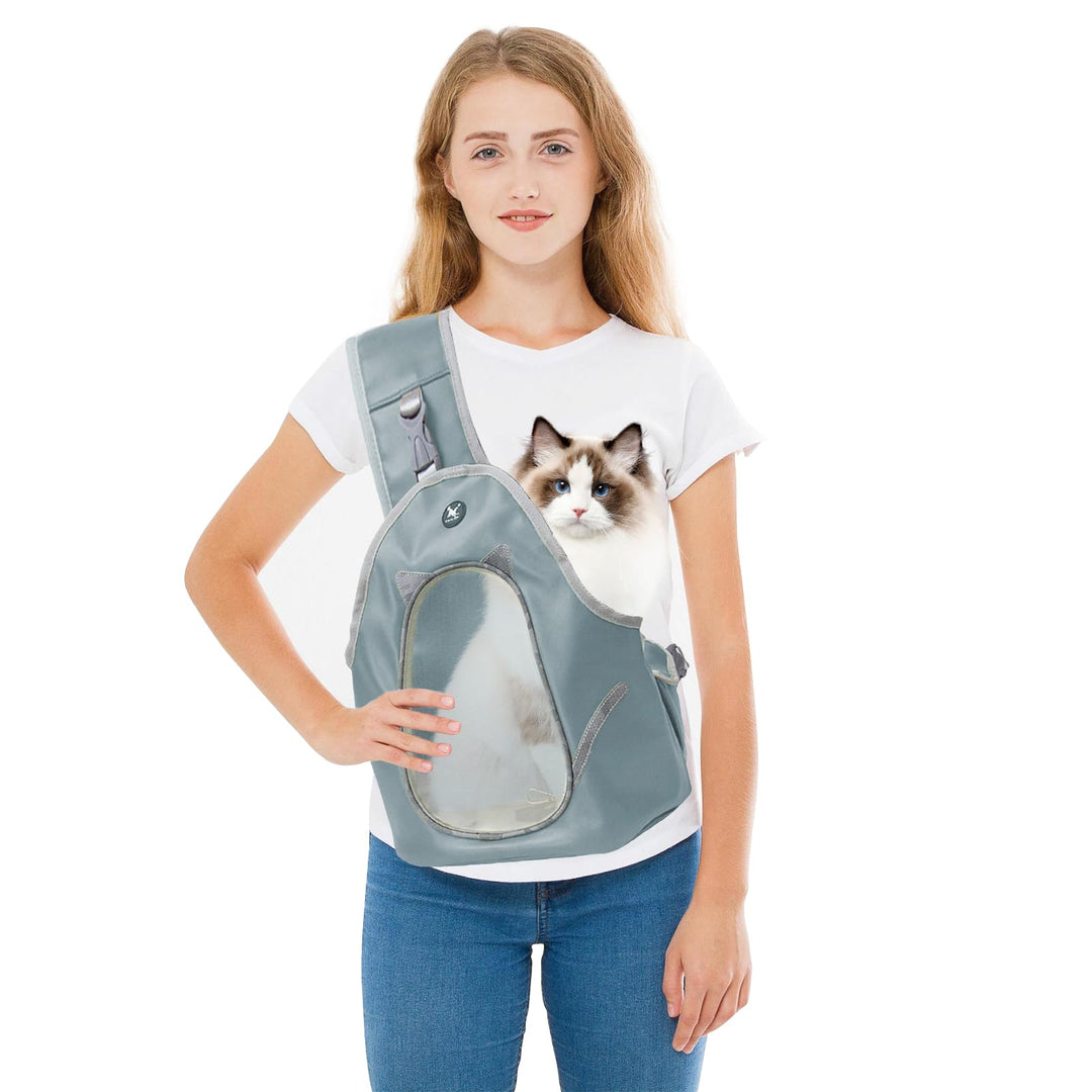 PETCUTE Hundetragetasche Welpen,Faltbar Tragbare Hund Tragetuch mit Tasche und Sicherheitsgurt, Welp