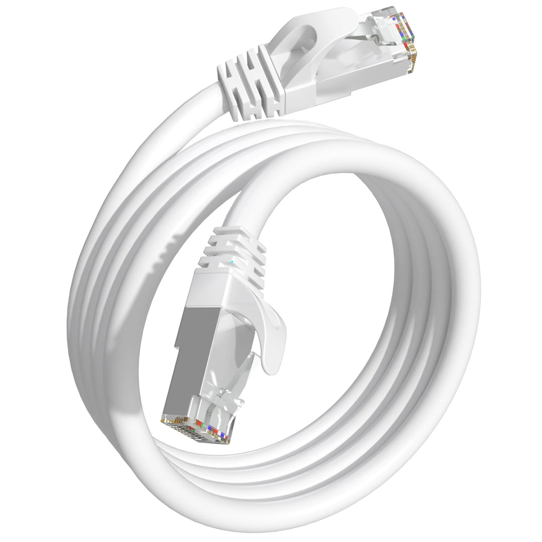 Soibke Lan Kabel 3m 2 Stück, Ethernet Kabel Cat 7 High Speed Netzwerkkabel Internet SFTP Schirmung 1