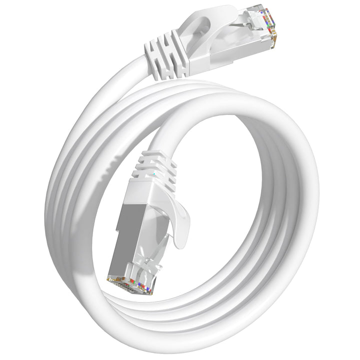 Soibke Lan Kabel 3m 2 Stück, Ethernet Kabel Cat 7 High Speed Netzwerkkabel Internet SFTP Schirmung 1
