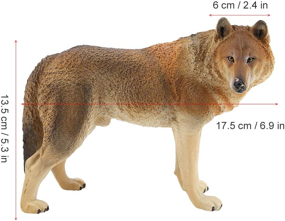 Wolf Figur, Miniatur Solid Plastic Simulation Wildlife Tiermodell Pädagogisches Spielzeug Dekorative