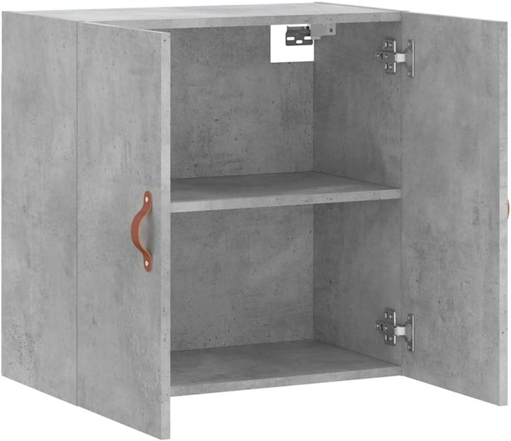 prissent Wandschrank Betongrau 60x31x60 cm Holzwerkstoff Schrank Wandmontage Wohnzimmer Schlafzimmer