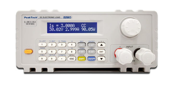 PeakTech 2280 – Programmierbare DC-Elektronische Last 300W mit genauem LCD-Display, USB-to-COM Adapt