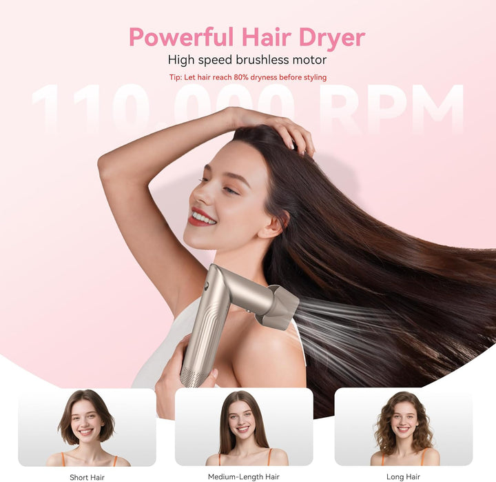 Atopskins 5 in 1 Air Styler set,Professioneller Haarstyler Set, 110000 U/Min Hairstyler, Rundbürsten