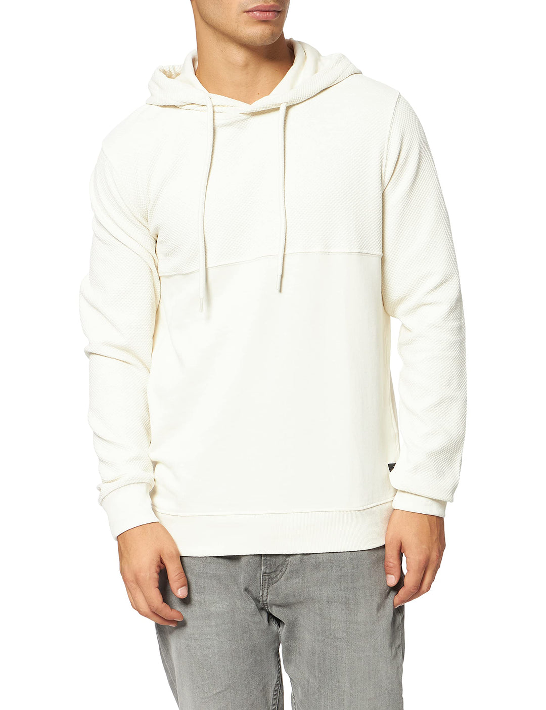 TOM TAILOR Denim Herren Hoodie Sweatshirt mit Struktur L 10338 - Soft Light Beige, L 10338 - Soft Li