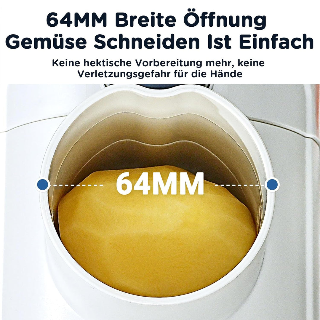 Gemüseschneider Elektrisch, AAOBOSI Elektrischer Gemüseschneider mit Aufbewahrungsbox, grossem Einfü
