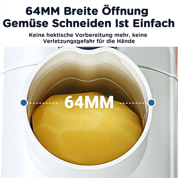 Gemüseschneider Elektrisch, AAOBOSI Elektrischer Gemüseschneider mit Aufbewahrungsbox, grossem Einfü