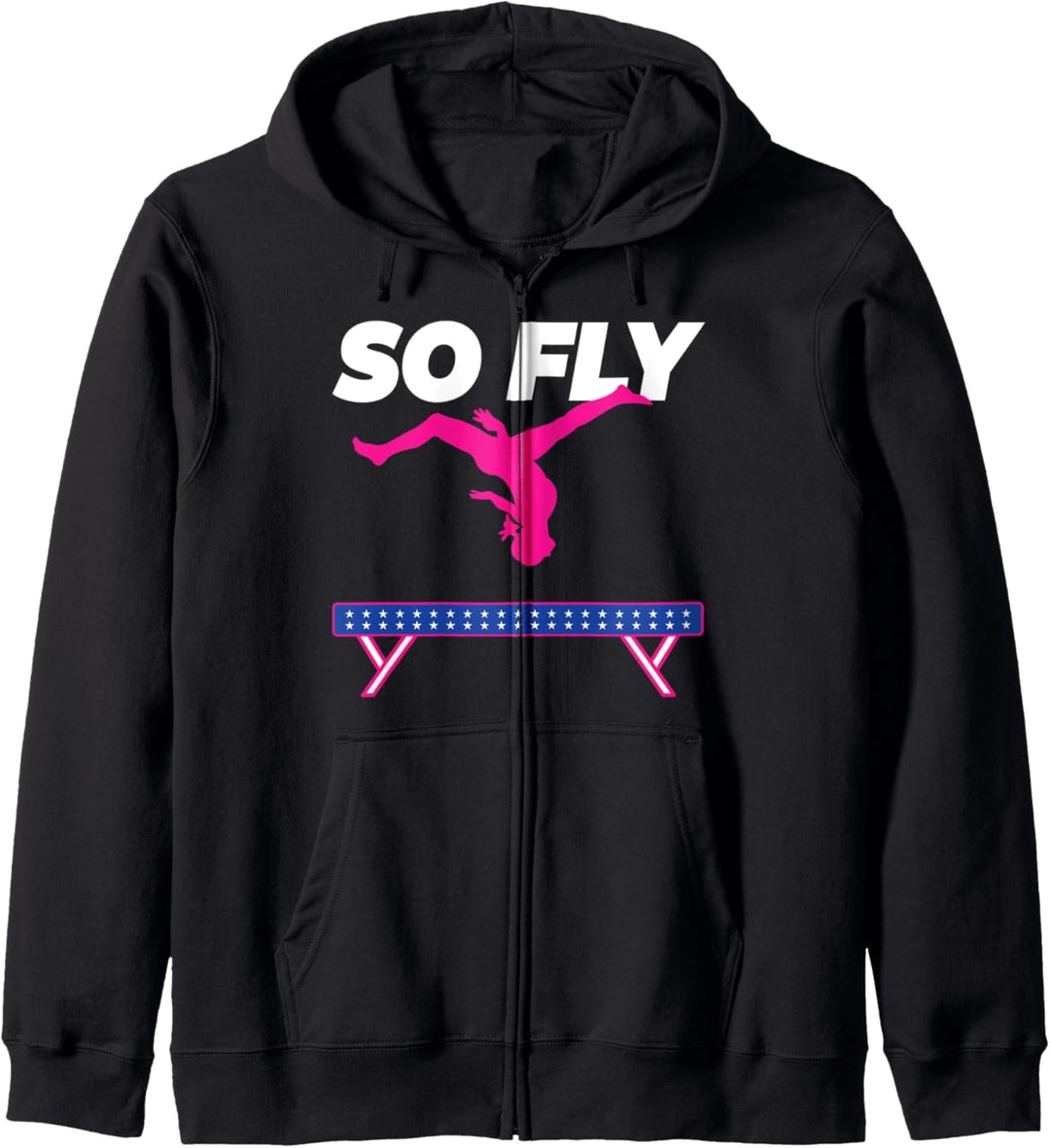 USA Womens Gymnastics Balance Beam Pink Girls Gymnast Kapuzenjacke