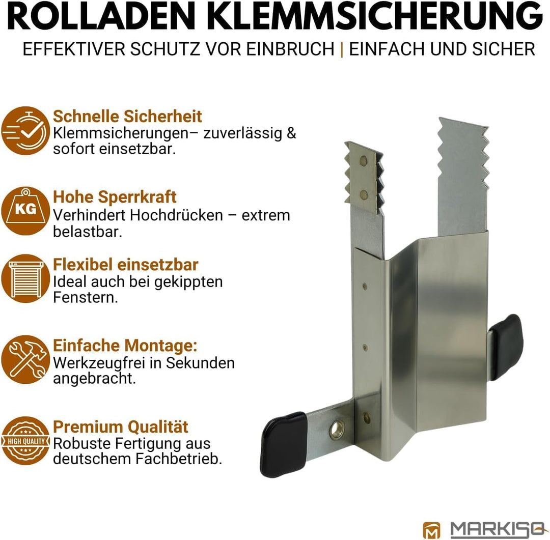 Klemmsicherung Rollladen Einbruchschutz für das Fenster, genial &amp; einfach Sie erhalten 20 Stück (10