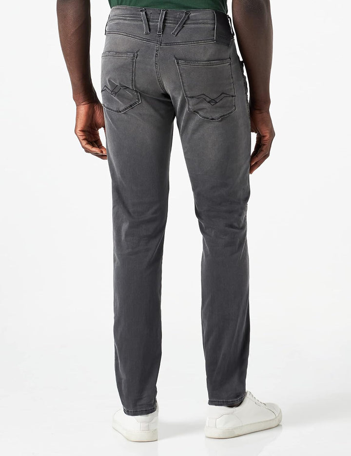 Replay Herren Jeans Anbass Hyperflex Re-Used Xlite 29W / 30L Grau (096 Medium Grey), 29W / 30L Grau