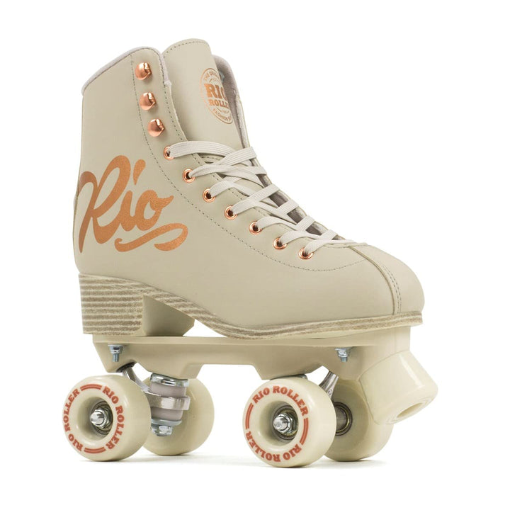 Rio Roller Unisex-Erwachsene Rosa Quad Skates Rollschuhe 42 Cream, 42 Cream