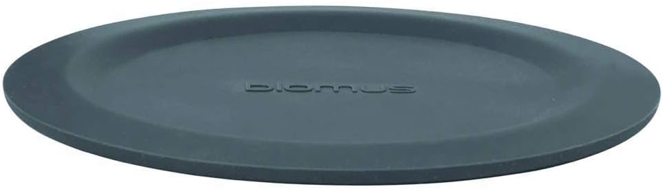 blomus -LARETO- Set aus 6 Silikon-Untersetzern, dunkler Grauton, inkl. Edelstahlhalter, Farbe Magnet