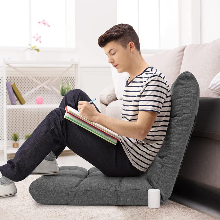 RELAX4LIFE Bodenstuhl Faltbar, Lazy Sofa, Meditationsstuhl, Bodensessel mit Verstellbarer Lehne, für