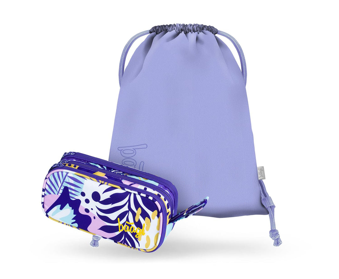 Baagl Federmäppchen Turnbeutel Set 2-teilig Mädchen Schule Mäppchen Violet | Der robuste Gymsack und