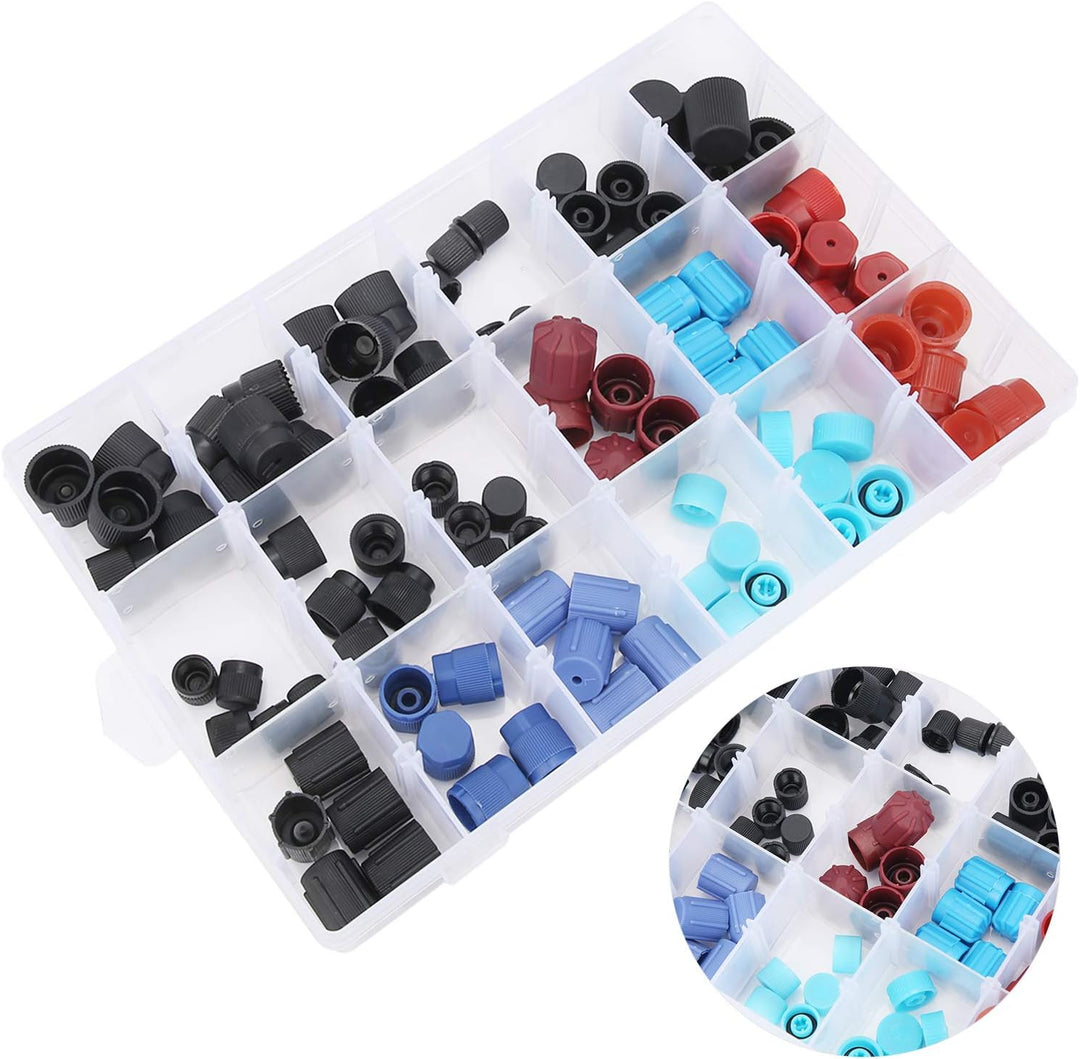 Yctze 90pcs Klimaanlage Kältemittelventil Kernkappen Ersatz Auto A/C System Reparatur Zubehör