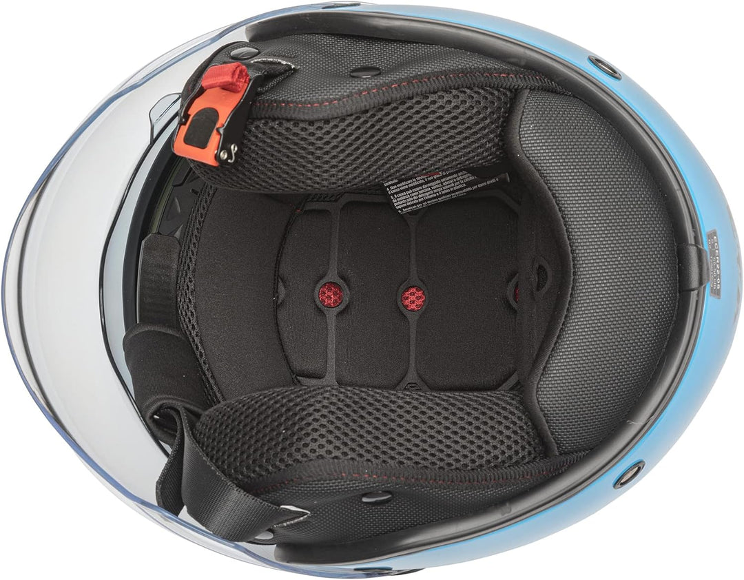 Motorradhelm Motorrad Roller Offenes Jet Scooter Helm Viser ECE 22 BACKLINE 57-58 cm ( M) Grün, 57-5
