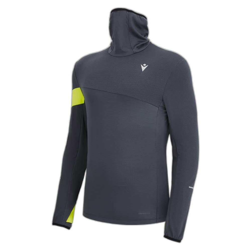 Macron Herren Run FCC Edgar High Neck Top Man Mgry/Nyel Laufshirt S Grau-gelb, S Grau-gelb