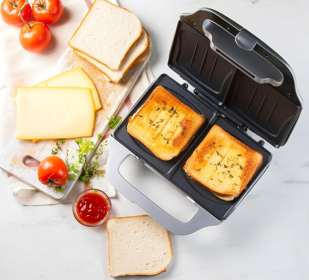 DOMO DO9267C XL Croque - Backfläche 50% grösser - Silber, Silber