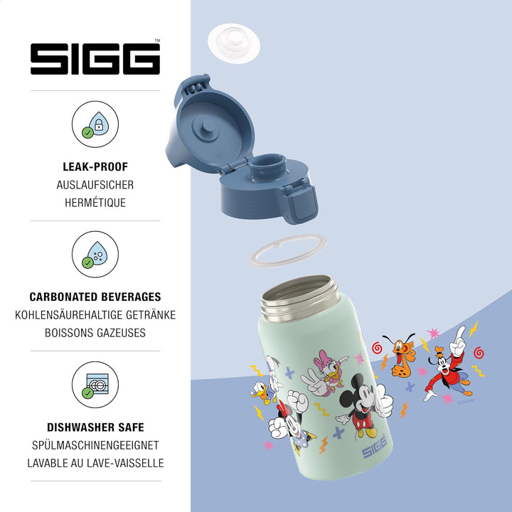 SIGG - Edelstahl Trinkflasche Kinder - Shield One - Für Kohlensäurehaltige Getränke Geeignet - Ausla