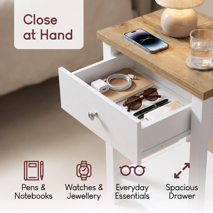 Vida Designs Schubladenboxen, MDF, Spanplatte und Melaminfurnier, Weiss, Standard, Weiss