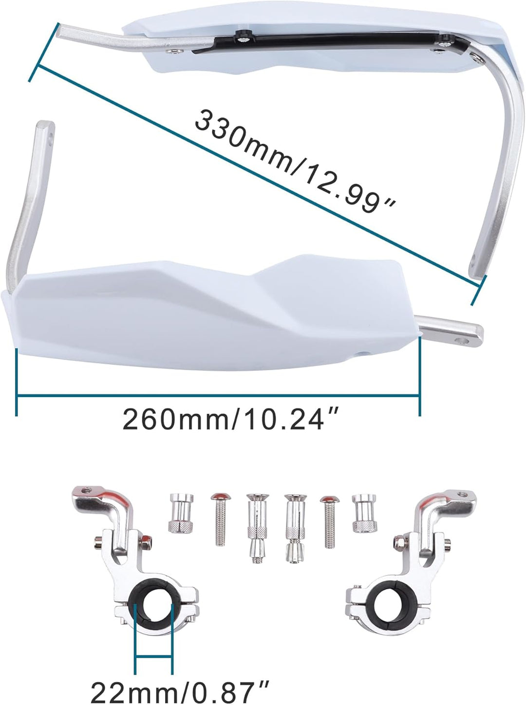GOOFIT22mm 28mm Motorrad Lenker Lenkerschutz Lenkerschutz Ersatz für Scooter Kart Weiss Gelb, Gelb