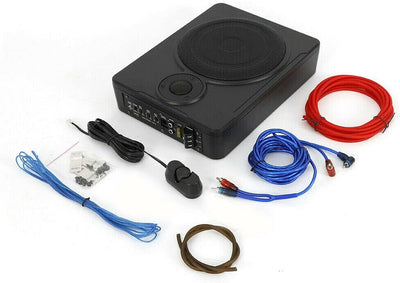 Lightakai 8-Zoll Auto subwoofer, 600W 12V Aluminum Ultradünner Auto Aktiv Untersitz Kompakt Subwoofe