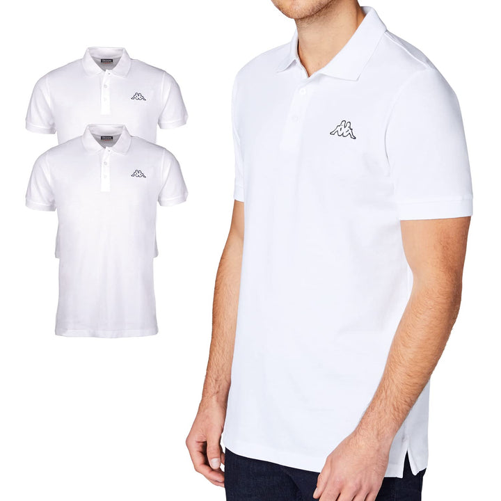 Kappa Herren Polo Shirt VENIST im 2er Pack in M - 5XL | Polo-Hemd mit Logodruck | Basic Poloshirts f