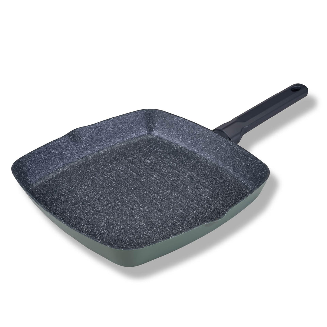 Fackelmann Balance Keramik-Grillpfanne 28 x 28 cm – Recyceltes Aluminium, ergonomischer Griff, keram