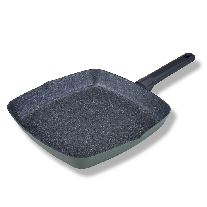 Fackelmann Balance Keramik-Grillpfanne 28 x 28 cm – Recyceltes Aluminium, ergonomischer Griff, keram
