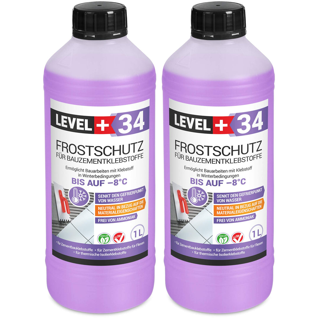 2 L Frostschutz für Bauzementklebstoffe, Zementkleber Fliesenkleber für thermische Isolierklebstoffe