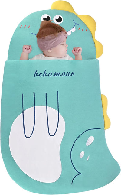 Bebamour Baby Schlafsack 0-18 Monate Niedlich Junge Mädchen Schlafsack Baby Wrap Blanket (Blue Dino/