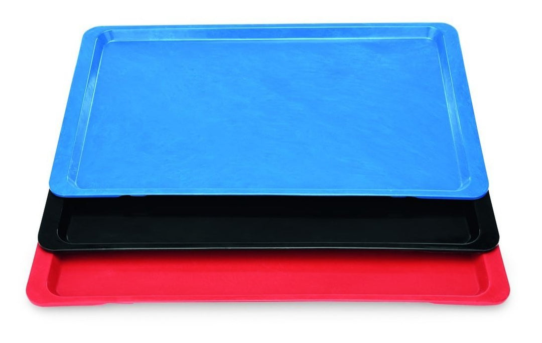 Gastronorm 1/1 Tablett aus Polyester - verschiedenfarbig (blau, schwarz oder rot), mit Randverstärku
